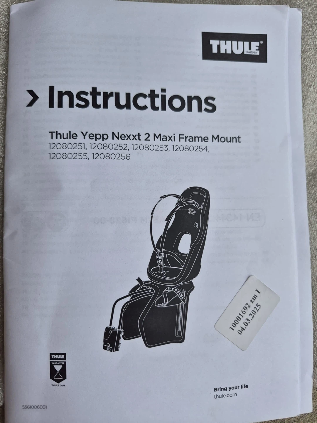 Thule Yepp Nexxt 2 Maxi Frame Mount - Mint - photo 5