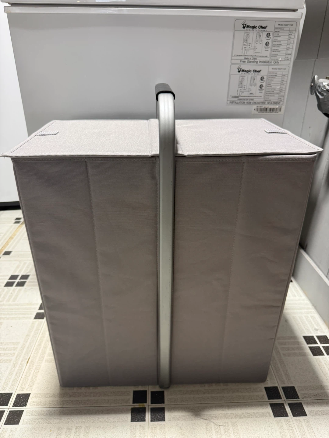 Double Compartment Laundry Hamper with Lid – Gray