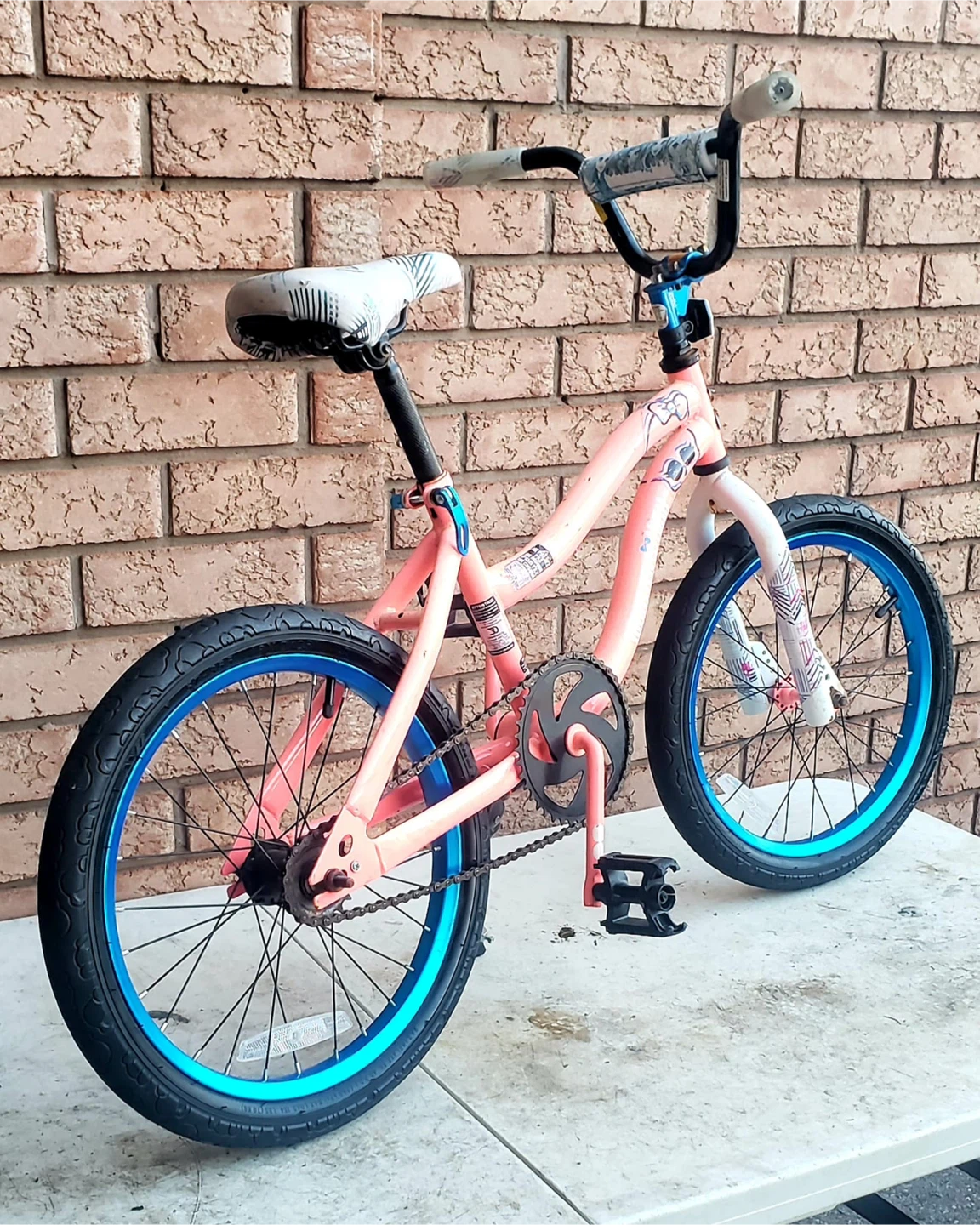 Kids' BMX Bike - Pink with Blue Accents - photo 2