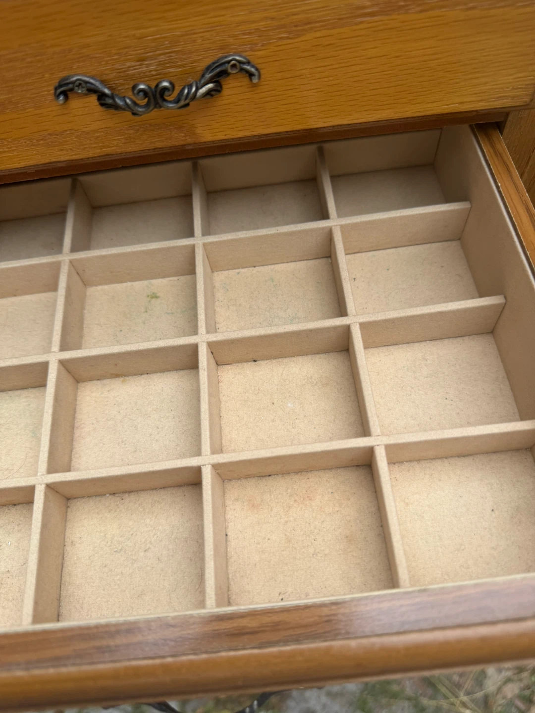Wooden Jewelry Armoire with Drawers and Necklace Hooks - photo 2