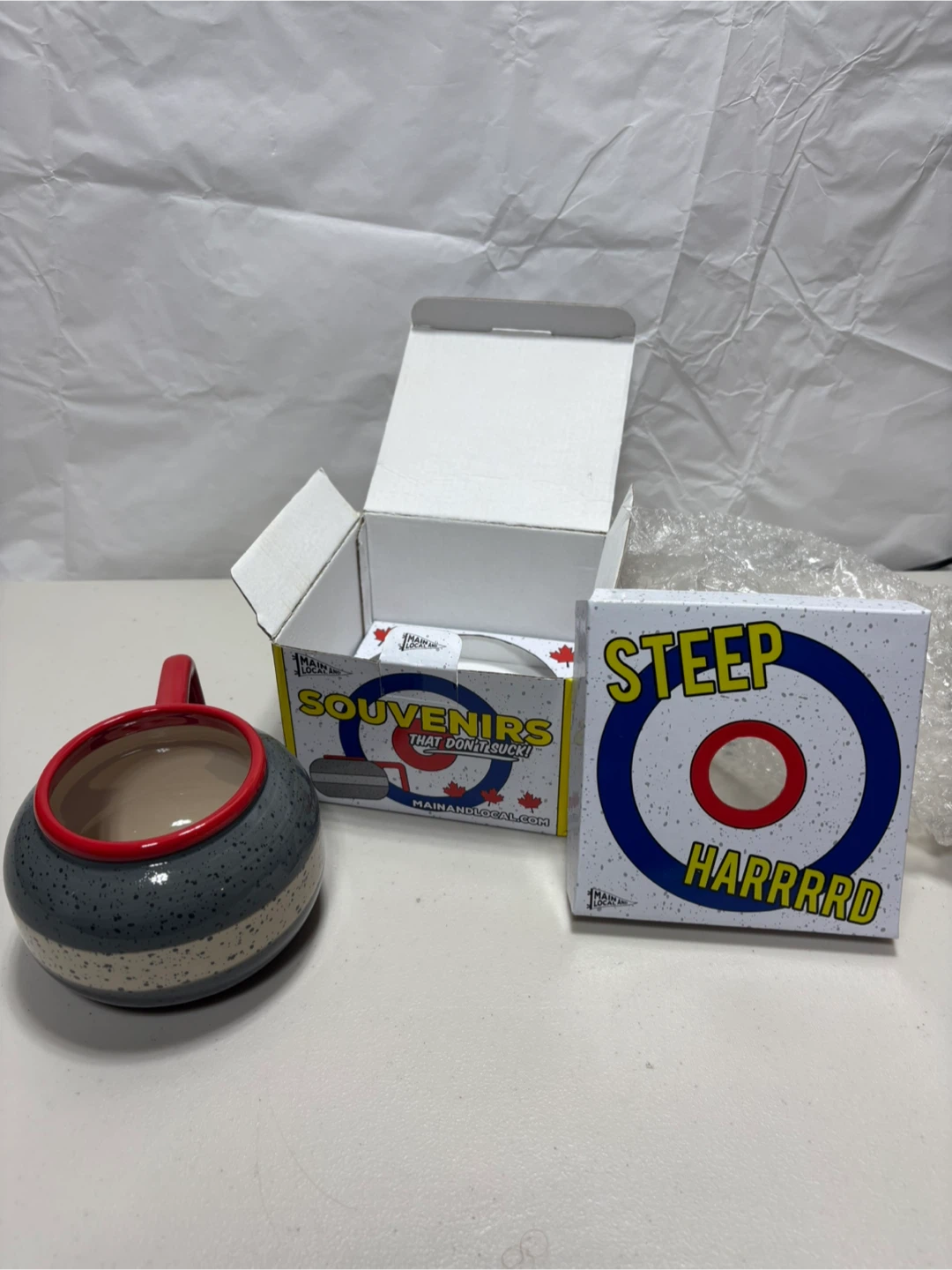 Main and Local Curling Stone Mug