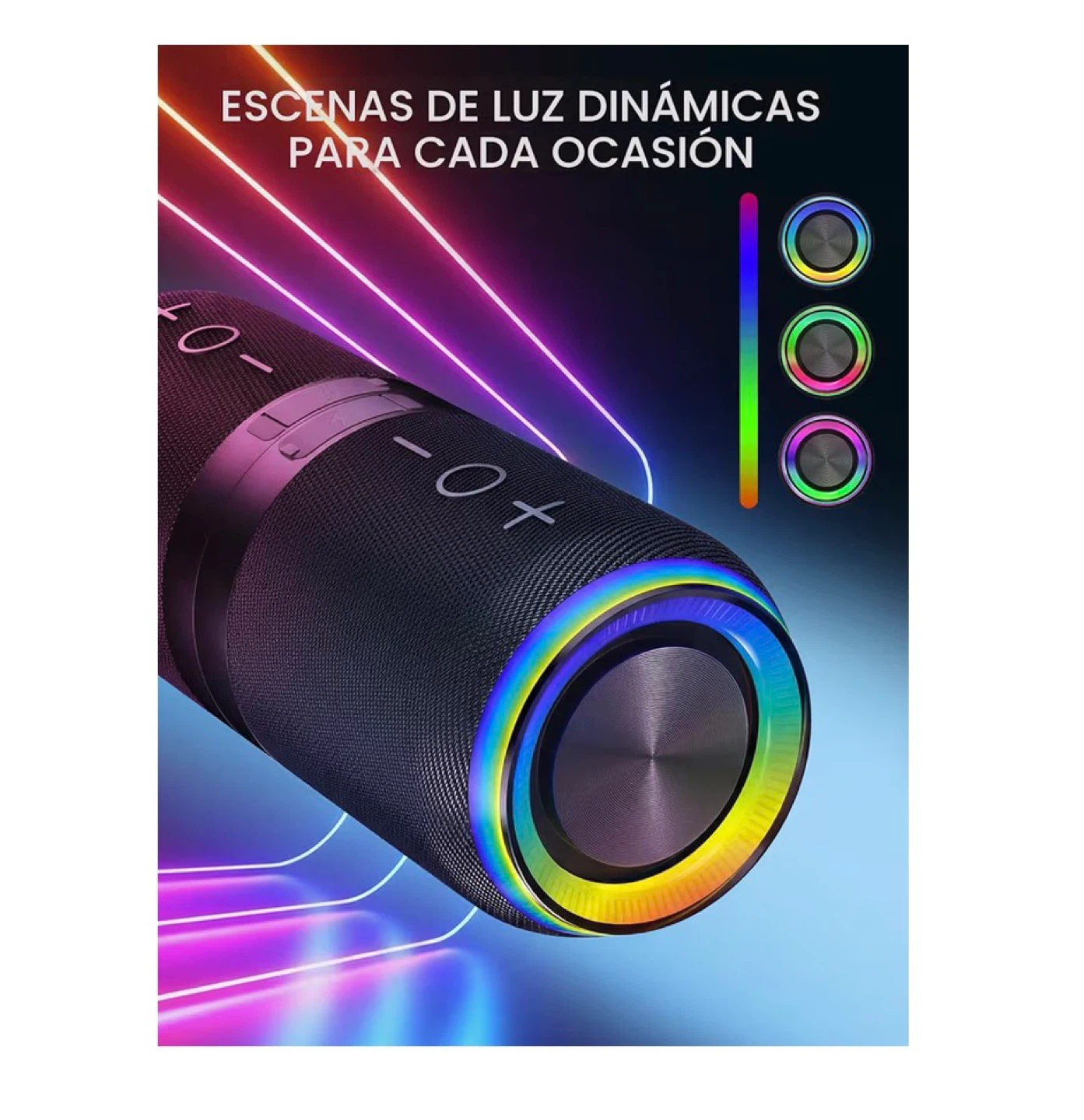 Portable Bluetooth Speaker with Dynamic Lights - photo 3