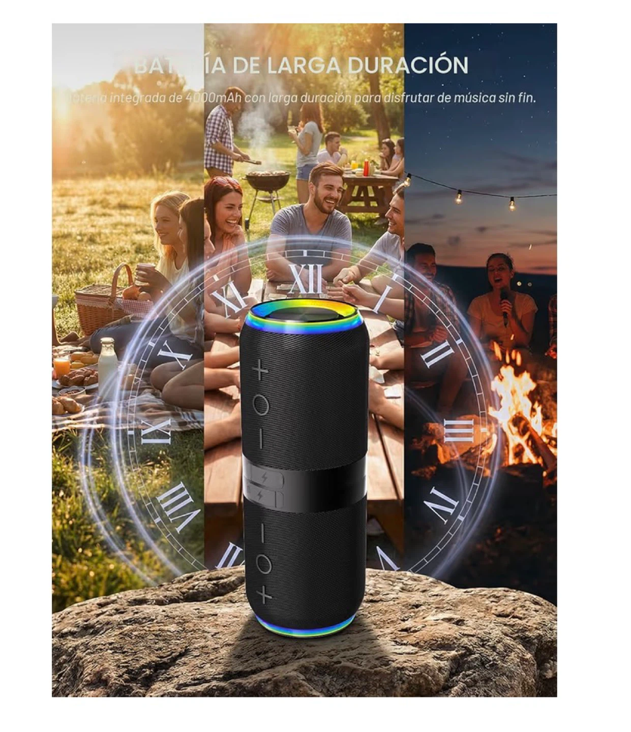 Portable Bluetooth Speaker with Dynamic Lights - photo 5
