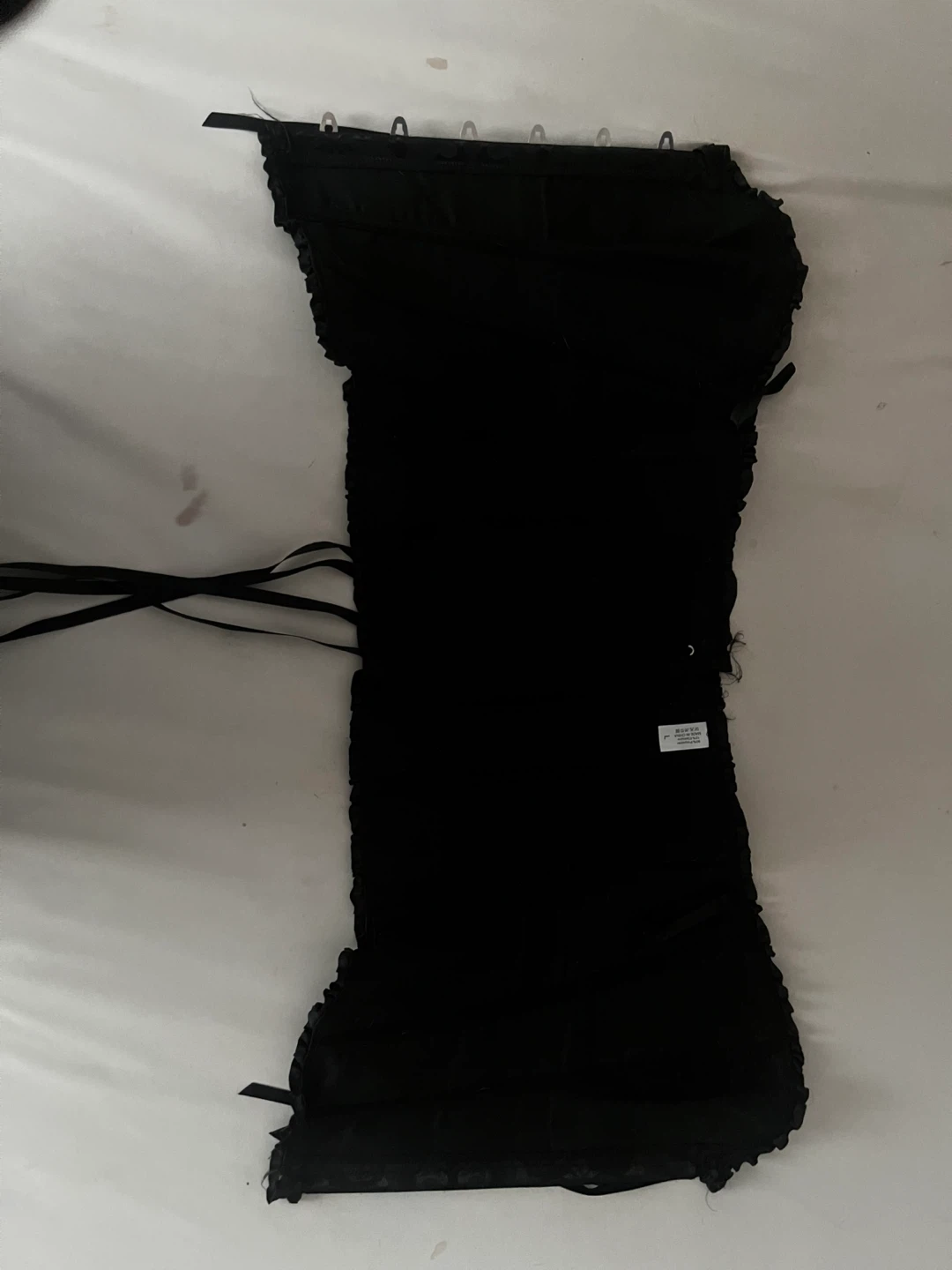 Black Corset Top with Ribbon Tie - photo 2