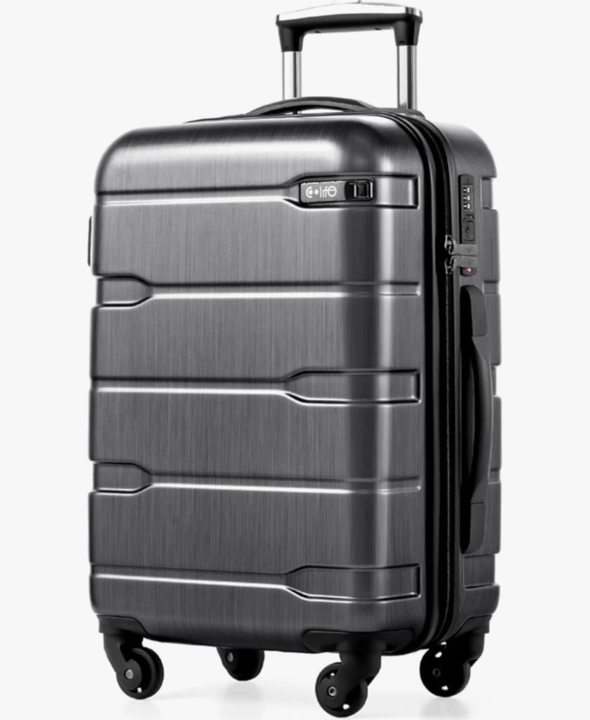 Coolife Carry On Luggage - Lightweight - Spinner Wheels