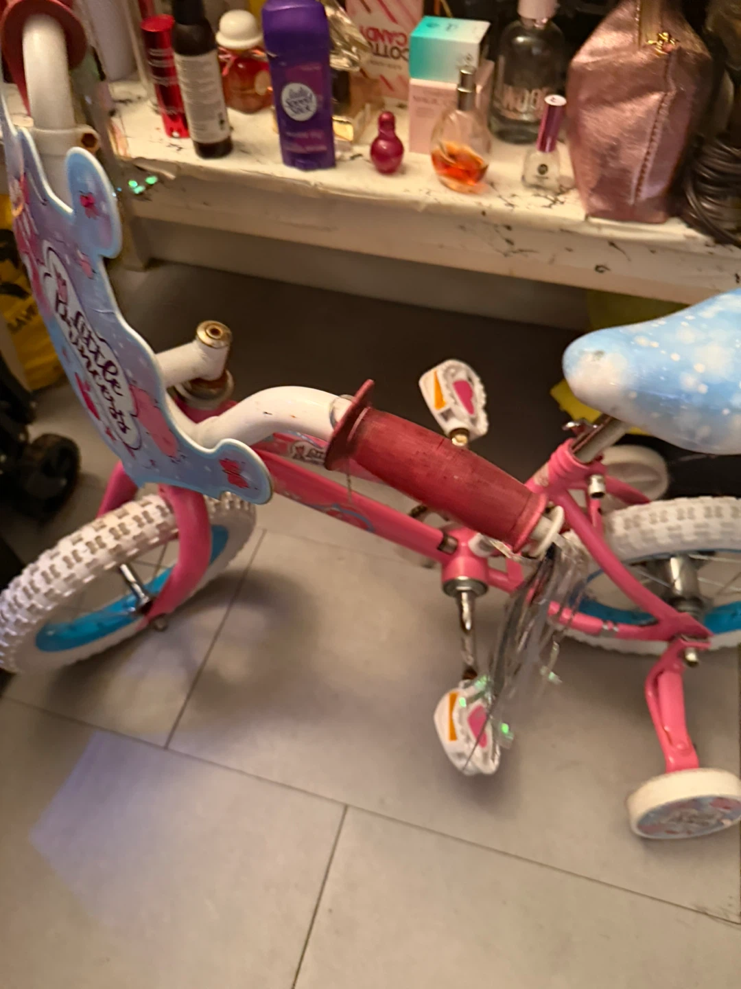 Pink Little Princess Bike with Training Wheels