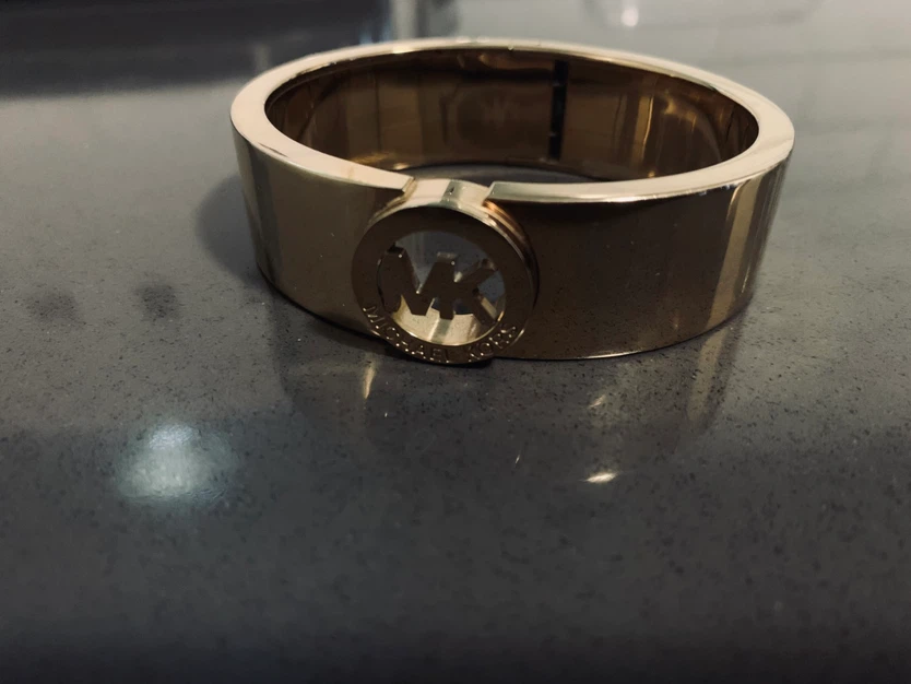 MK Gold Tone Logo Bangle Bracelet - photo 2