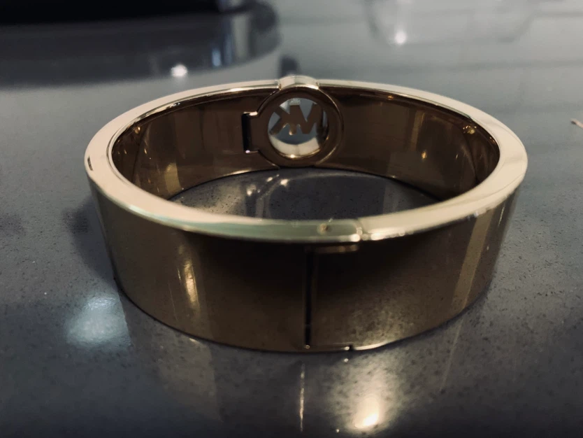 MK Gold Tone Logo Bangle Bracelet - photo 3