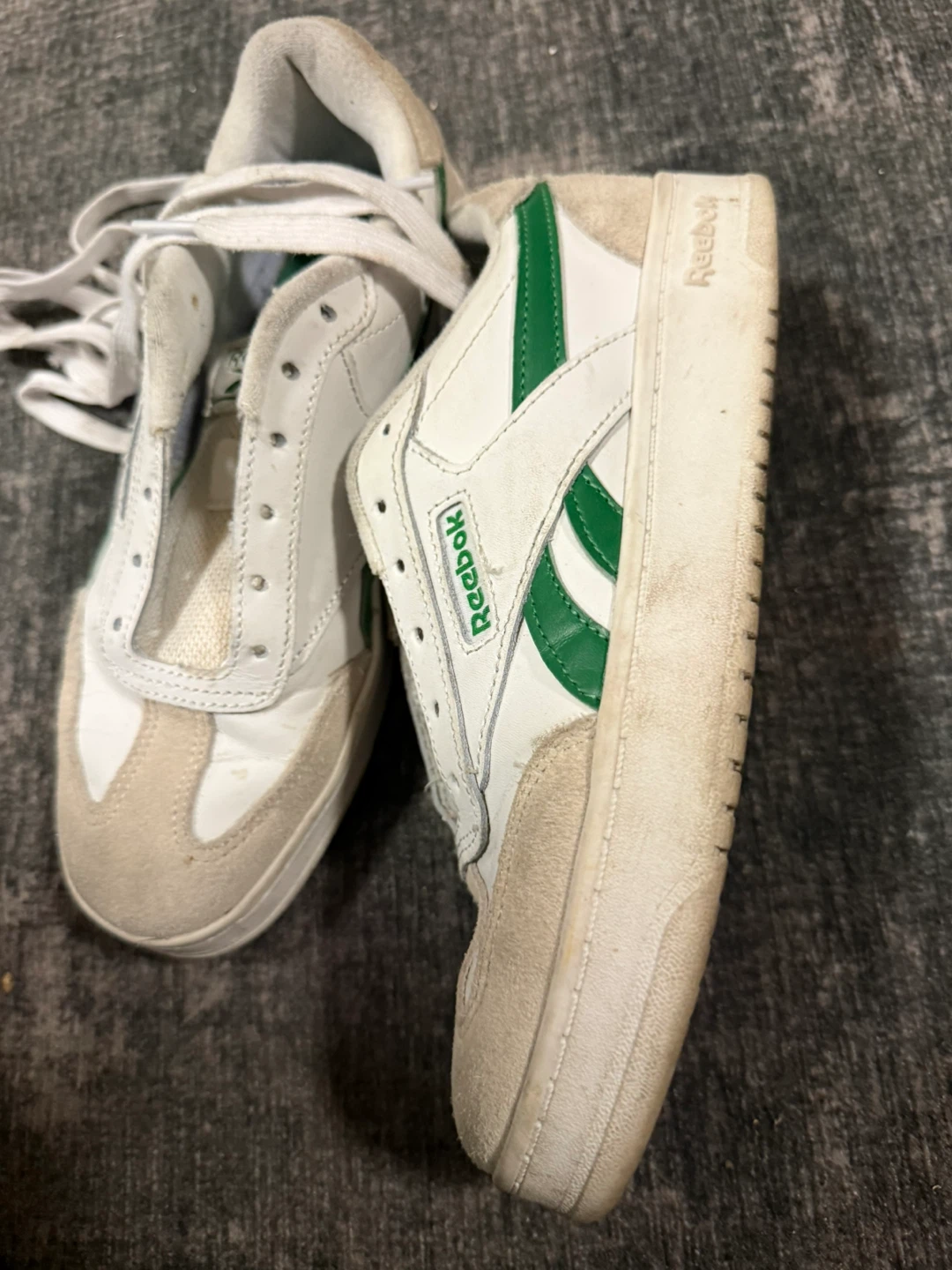 Reebok White & Green Sneakers - Size 7 - photo 2