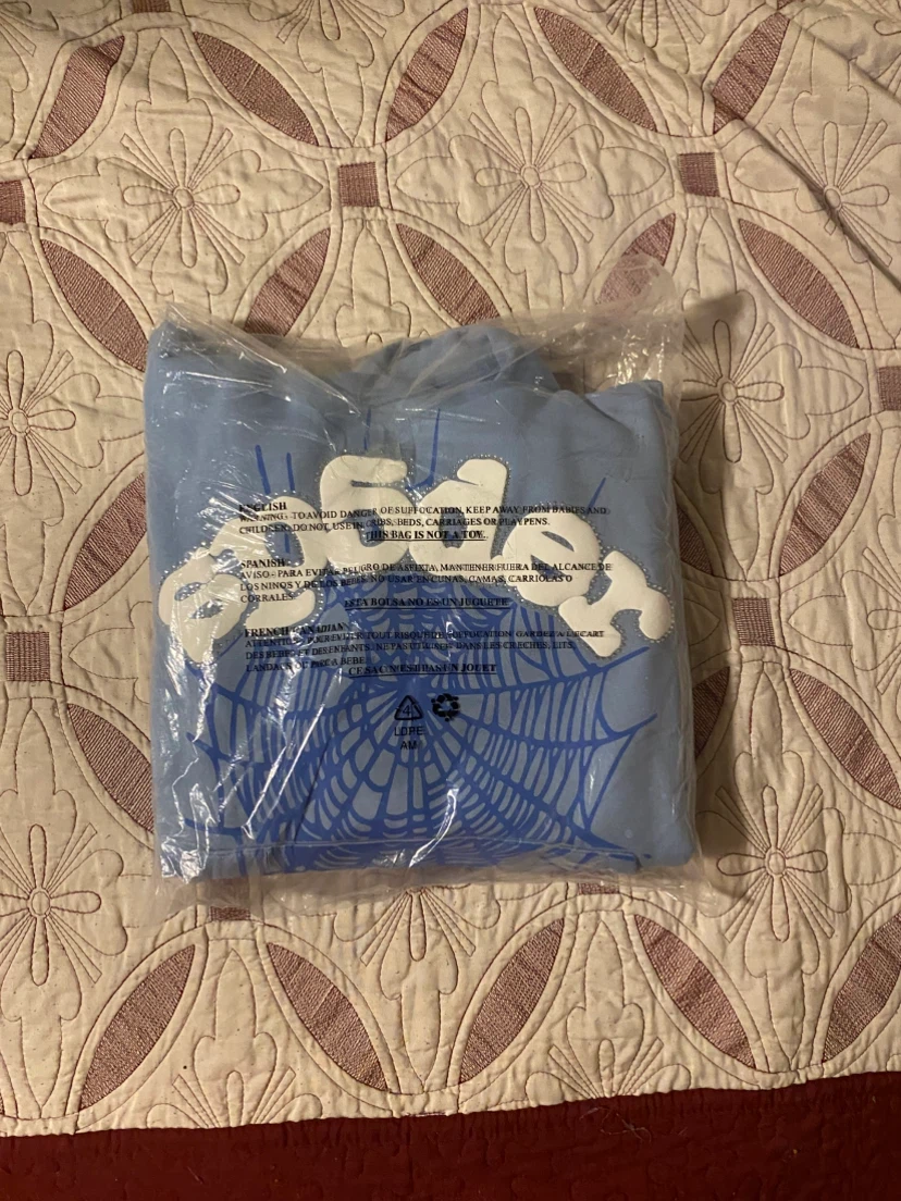 SP5DER Light Blue Hoodie Size M - photo 5