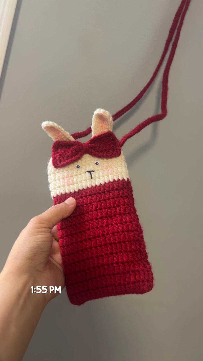 Crocheted Bunny Phone Pouch - photo 2