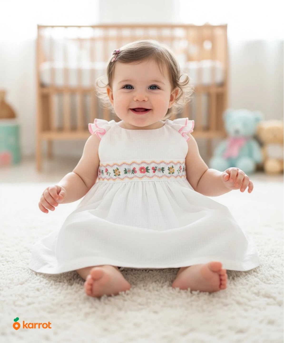White Baby Dress with Bloomers