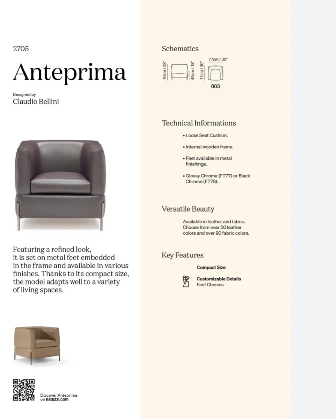Natuzzi Italia Anteprima Armchair - photo 3