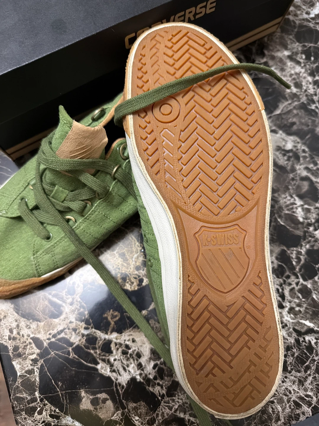 K-Swiss Green Canvas Sneakers - photo 2