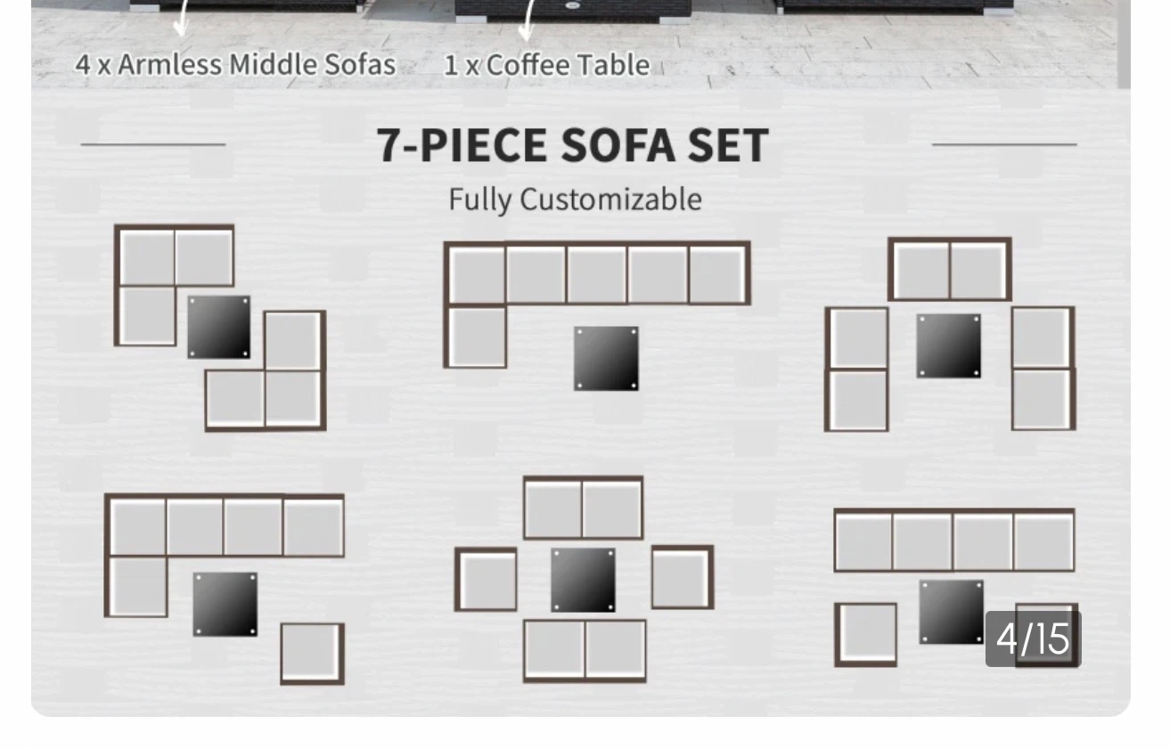 Wicker Outdoor Sectional Sofa Set - photo 2
