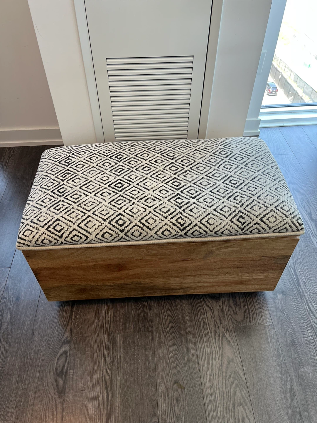 Storage Ottoman Bench - Geometric Pattern