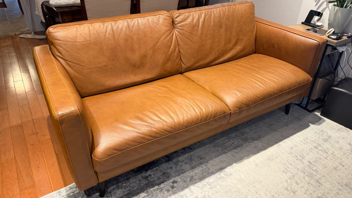 Cognac Leather Sofa