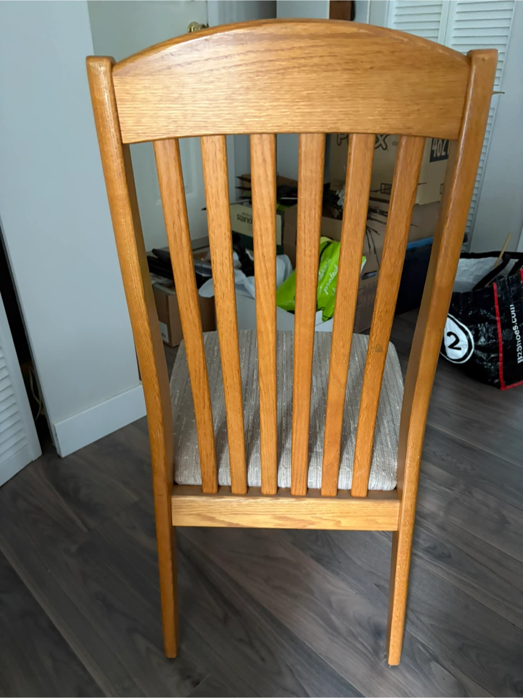 Wooden Dining Chair with Padded Seat