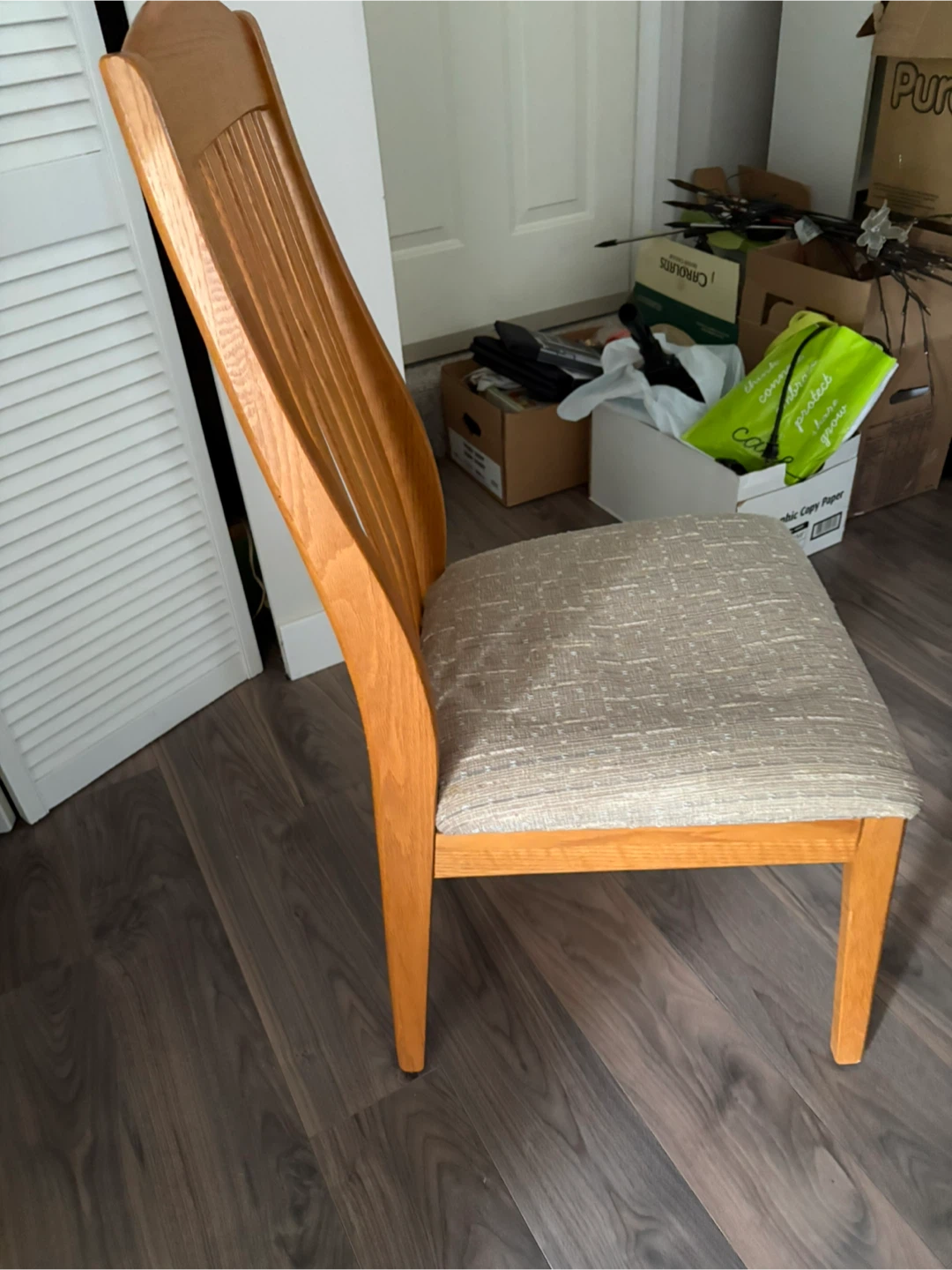 Wooden Dining Chair with Padded Seat - photo 2