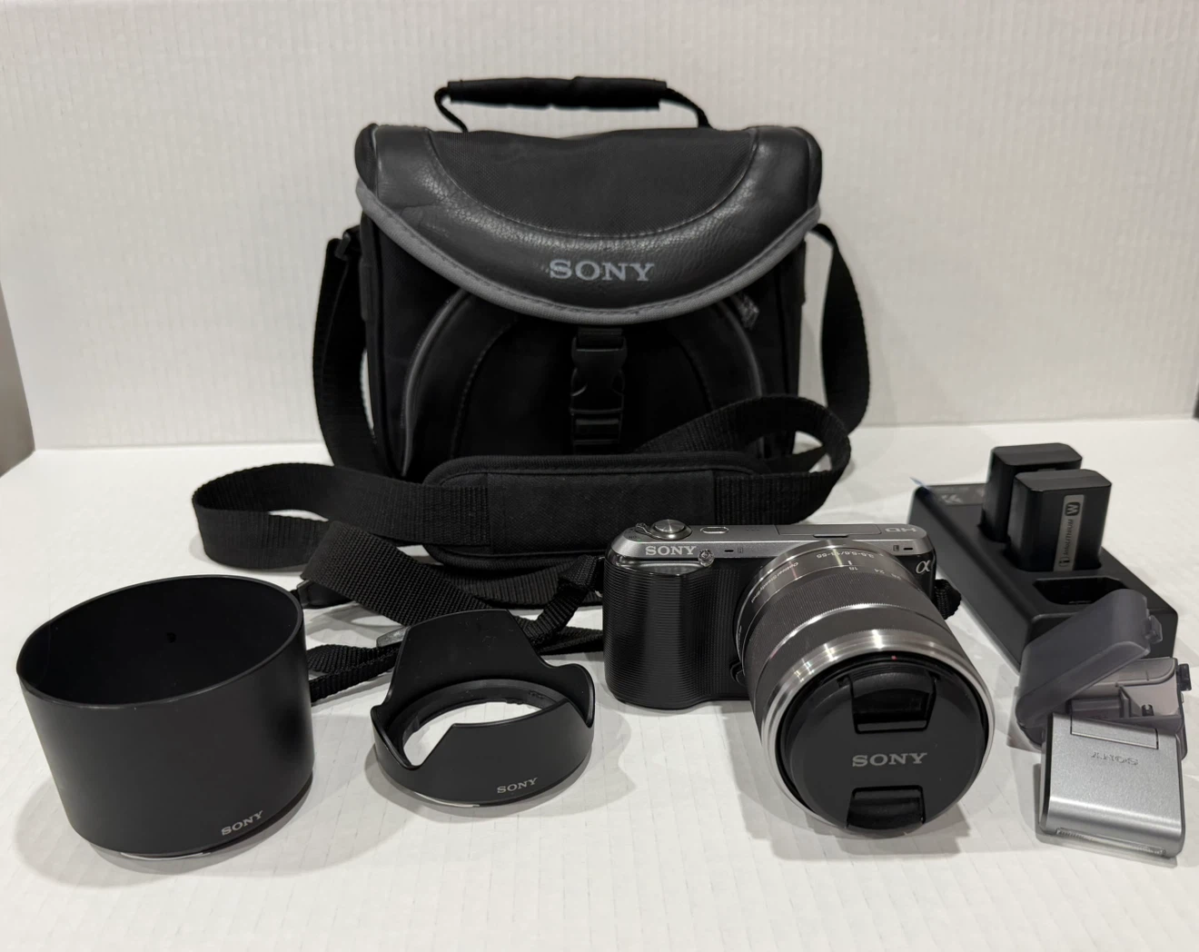Sony NEX-C3 Mirrorless Camera with 18-55mm Lens and Accessories