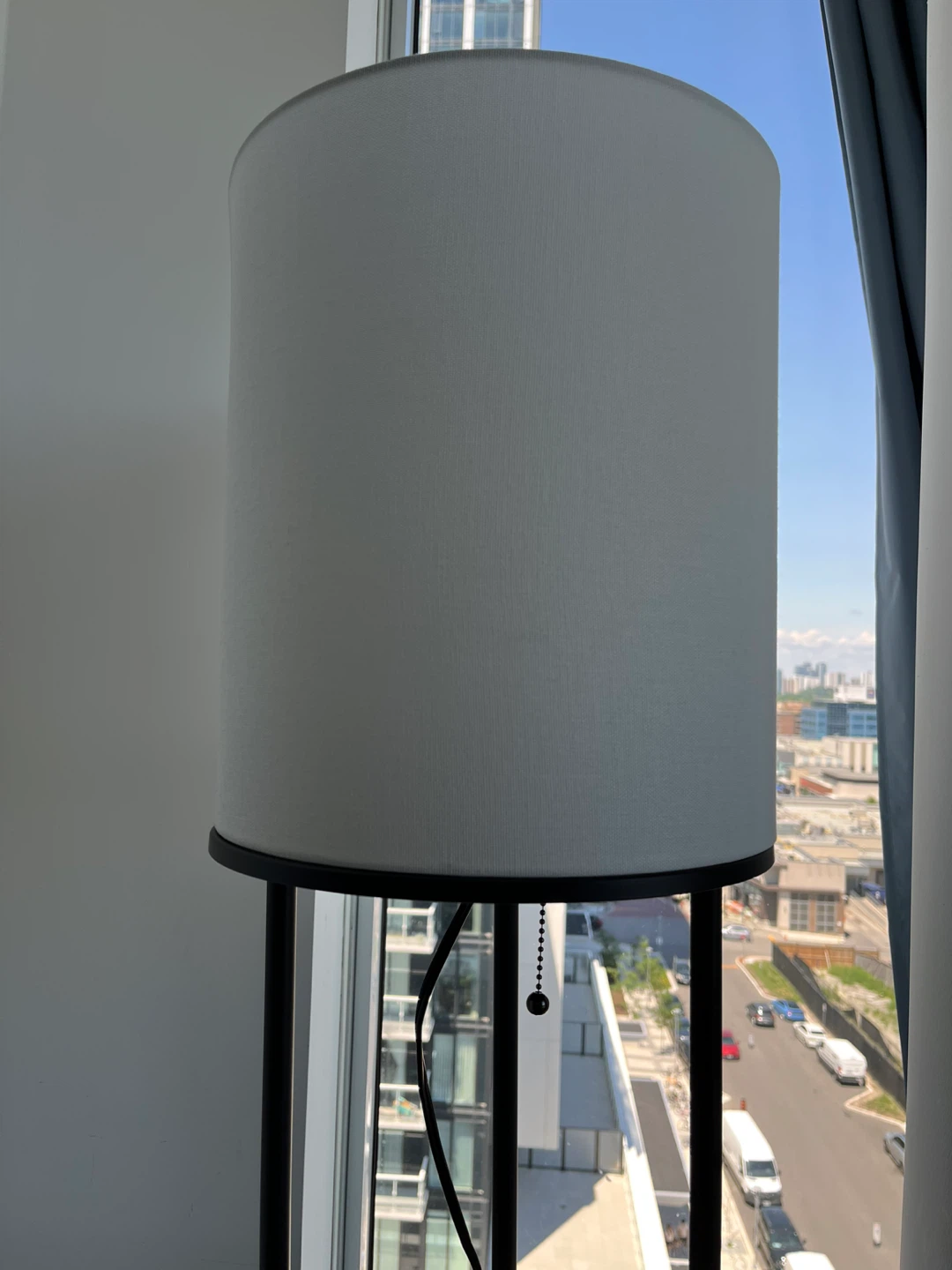 Black Floor Lamp with 3 Tier Shelves - photo 2