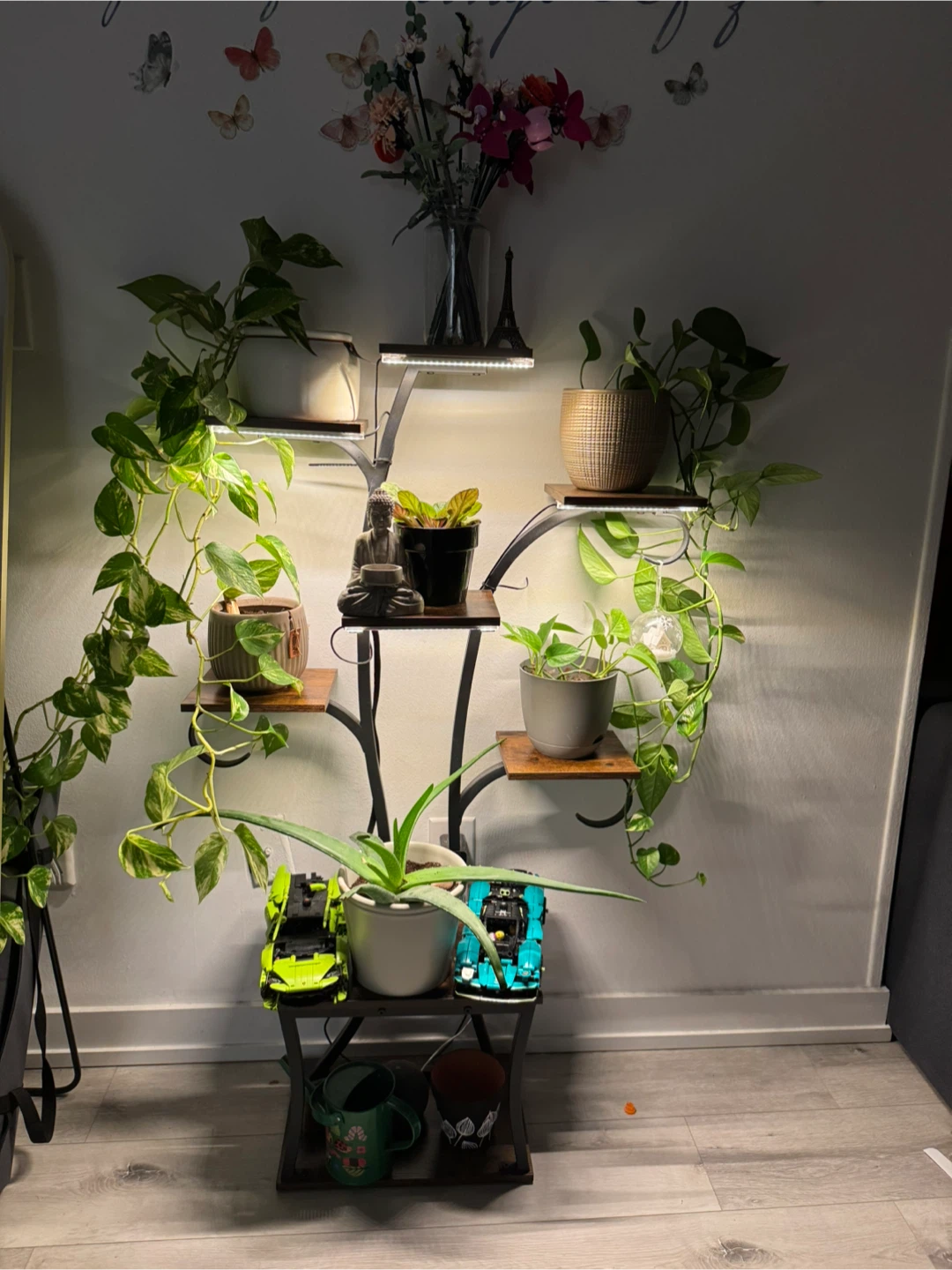 Multi-Tiered Plant Stand with Grow Lights