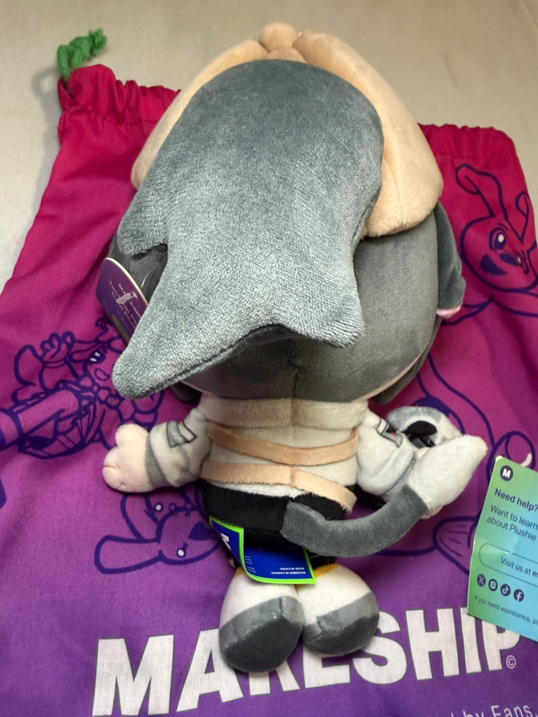 New Makeship Tactical Pocket Cow Plushie WishyVT Only 521 Made - photo 3