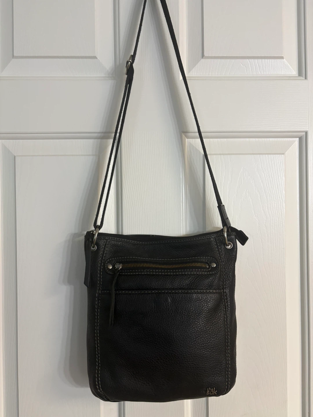 The Sak Black Leather Crossbody Bag