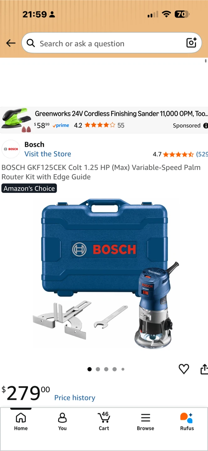 Bosch GKF125CEK Colt Variable-Router