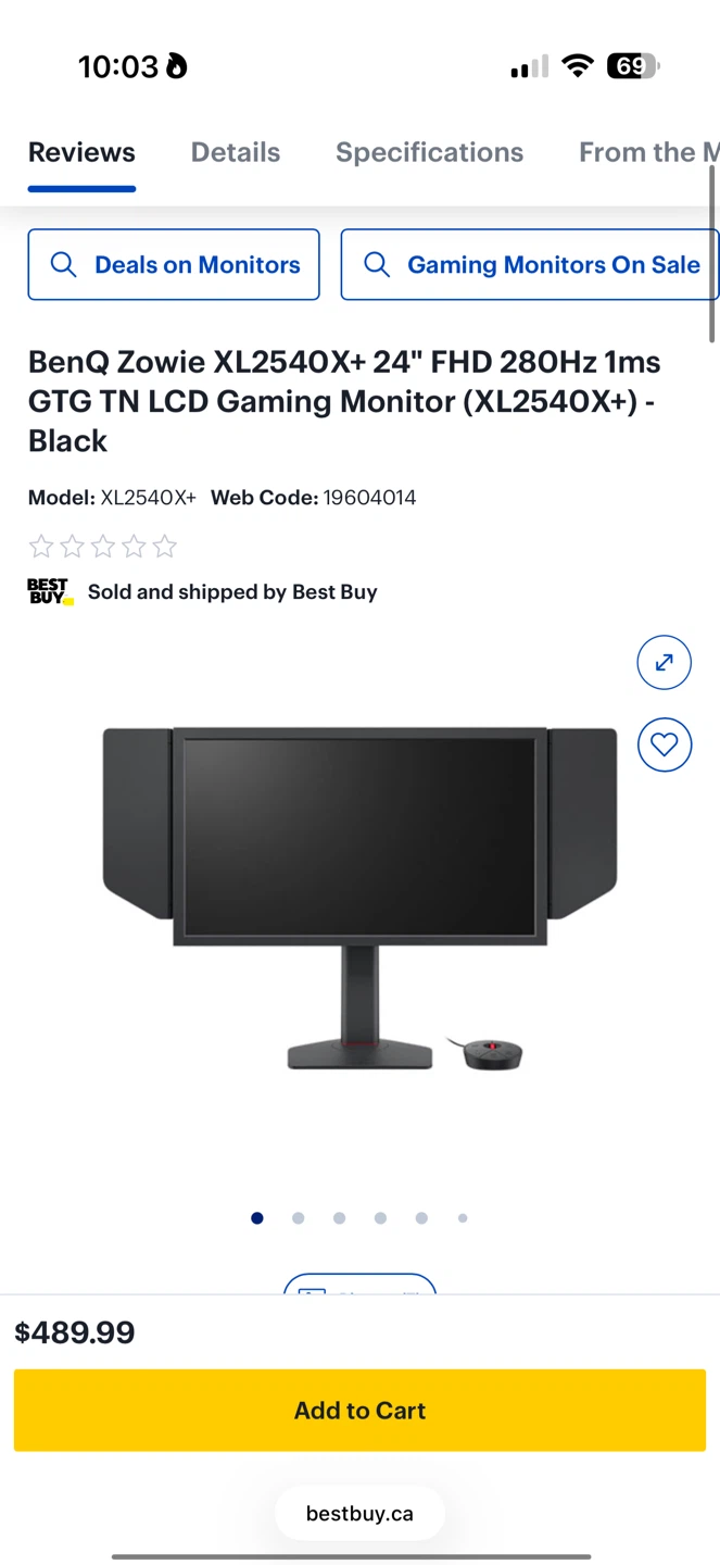 BenQ ZOWIE XL2546K 24.5” full hd 240 hz gaming monitor - photo 2