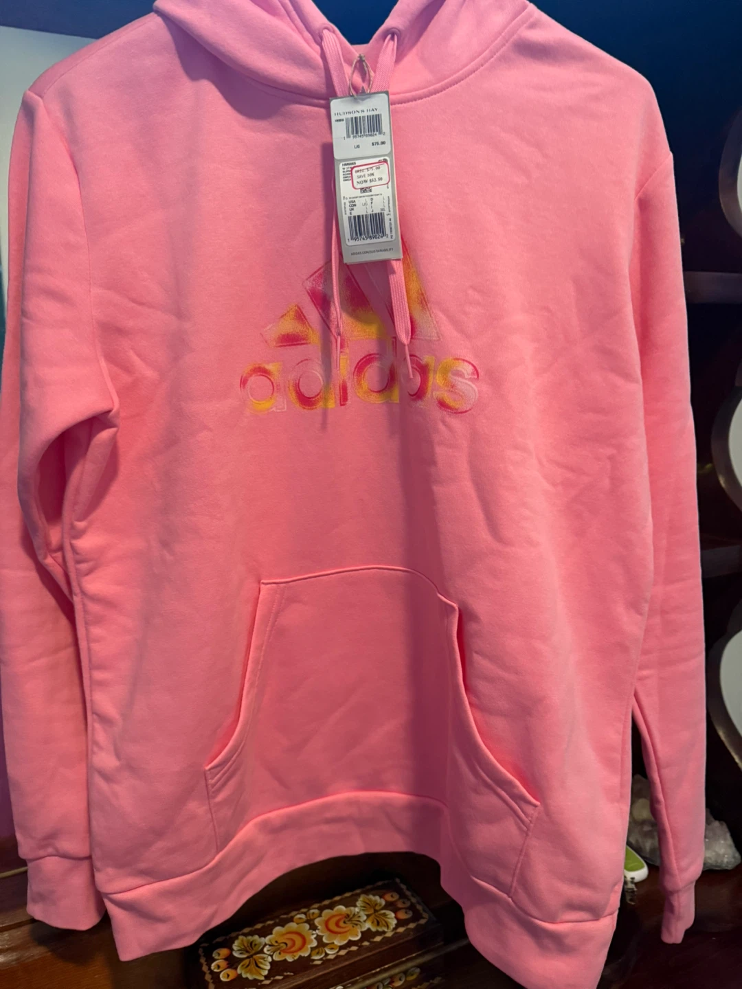 Adidas Pink Hoodie - L/G - photo 2