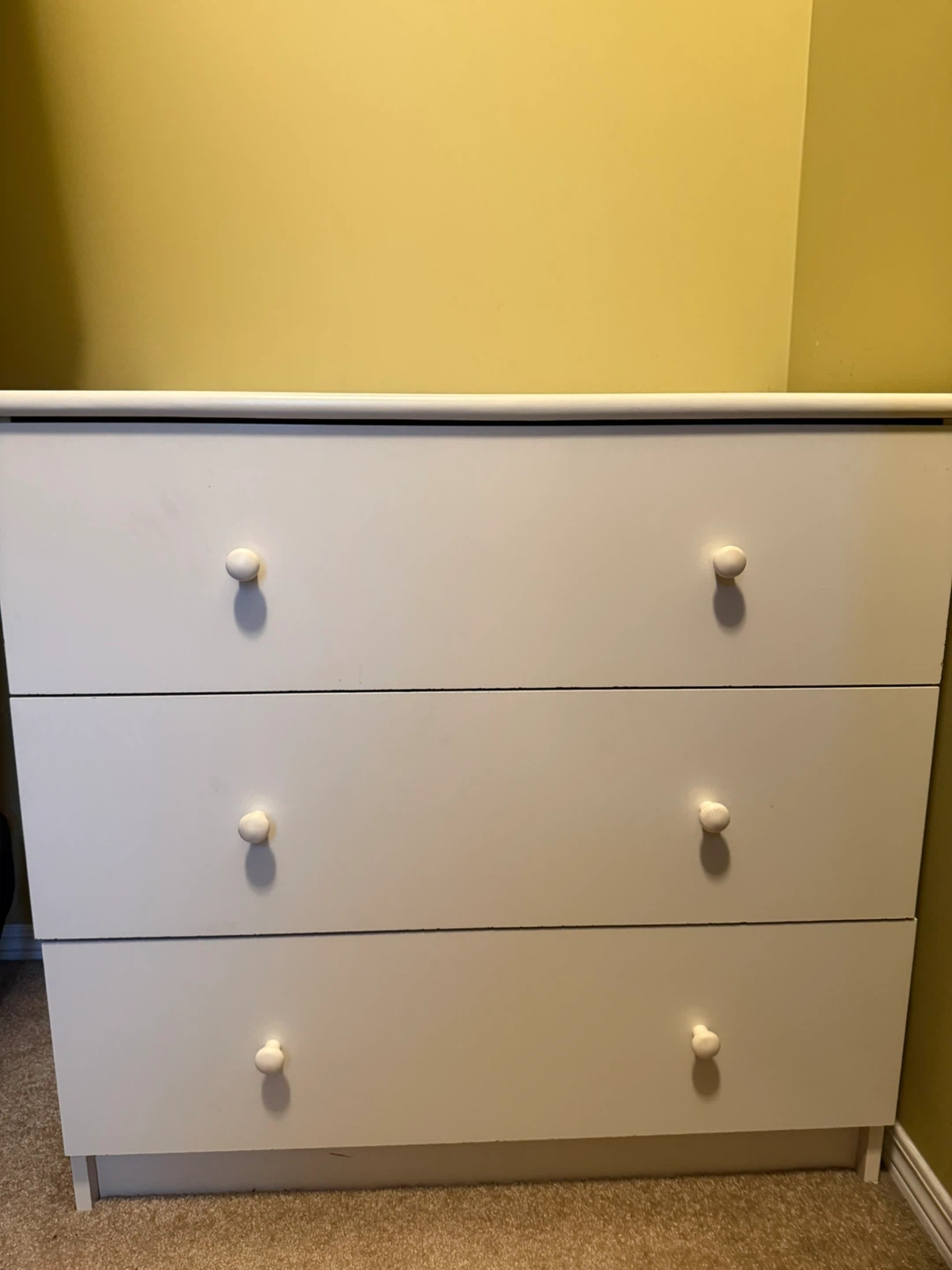 White 3-Drawer Dresser - photo 4
