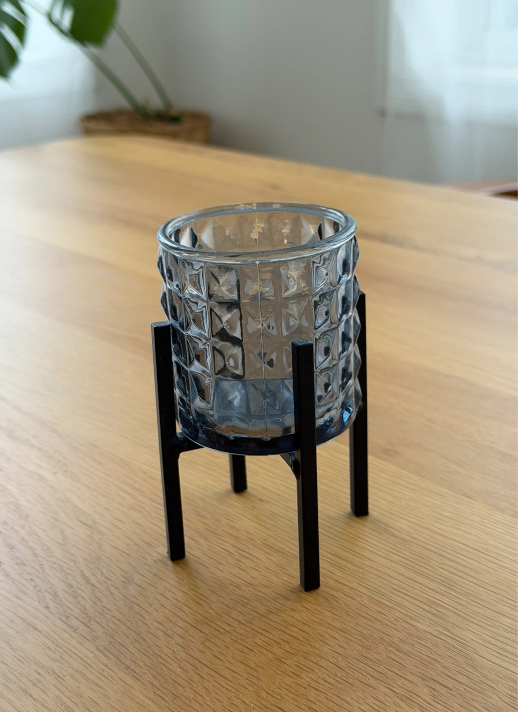 Small Glass Candle Holder Decor
