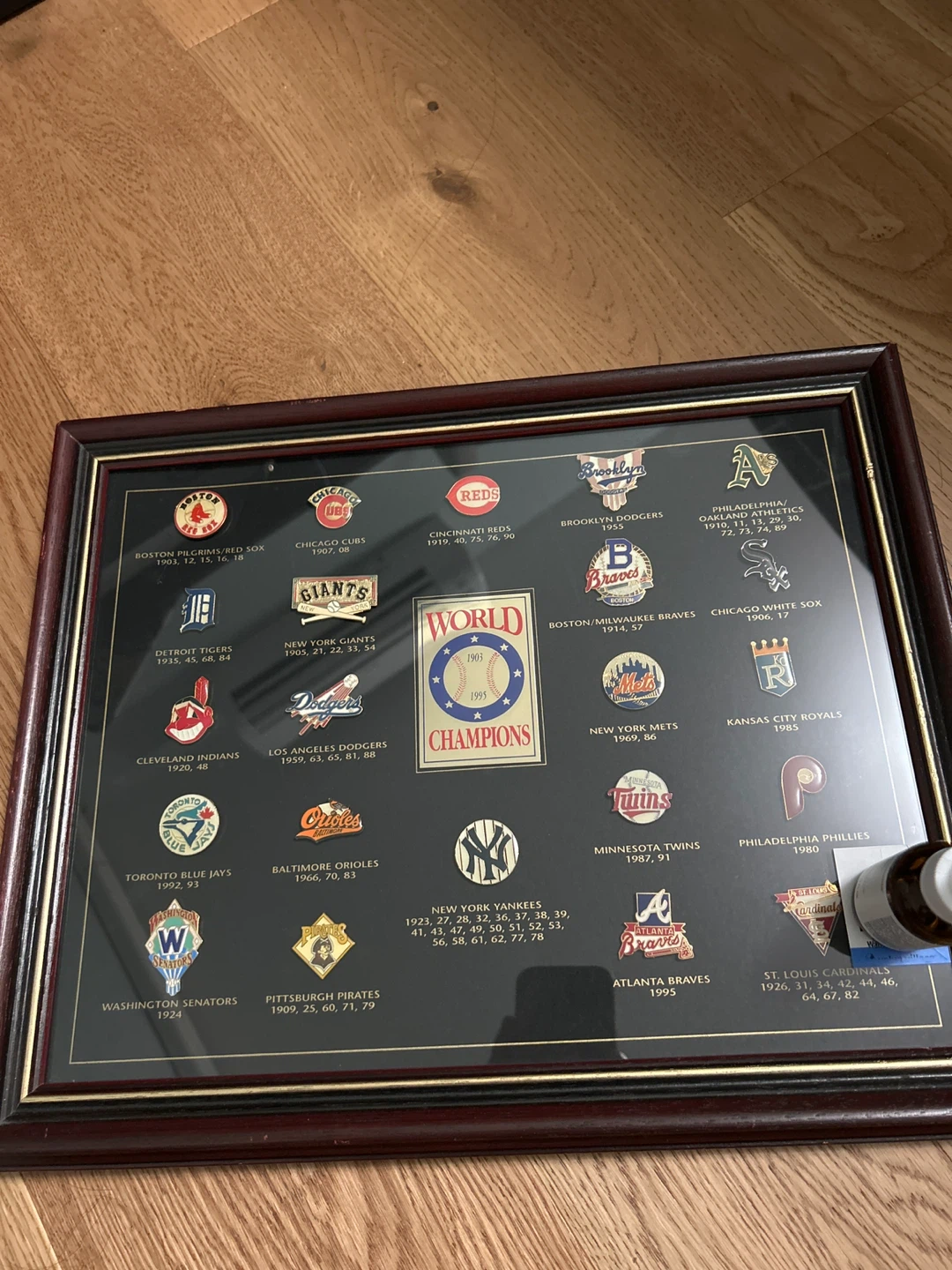 Framed MLB World Series Champions Collector Display