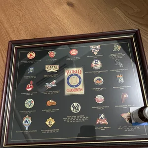 Framed MLB World Series Champions Collector Display
