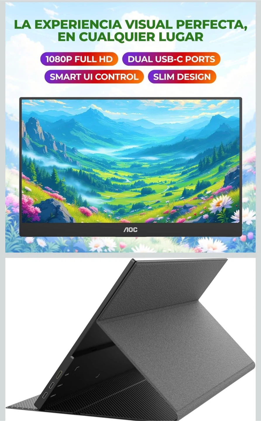 AOC 15.6" Portable Monitor 1080p FHD - photo 5