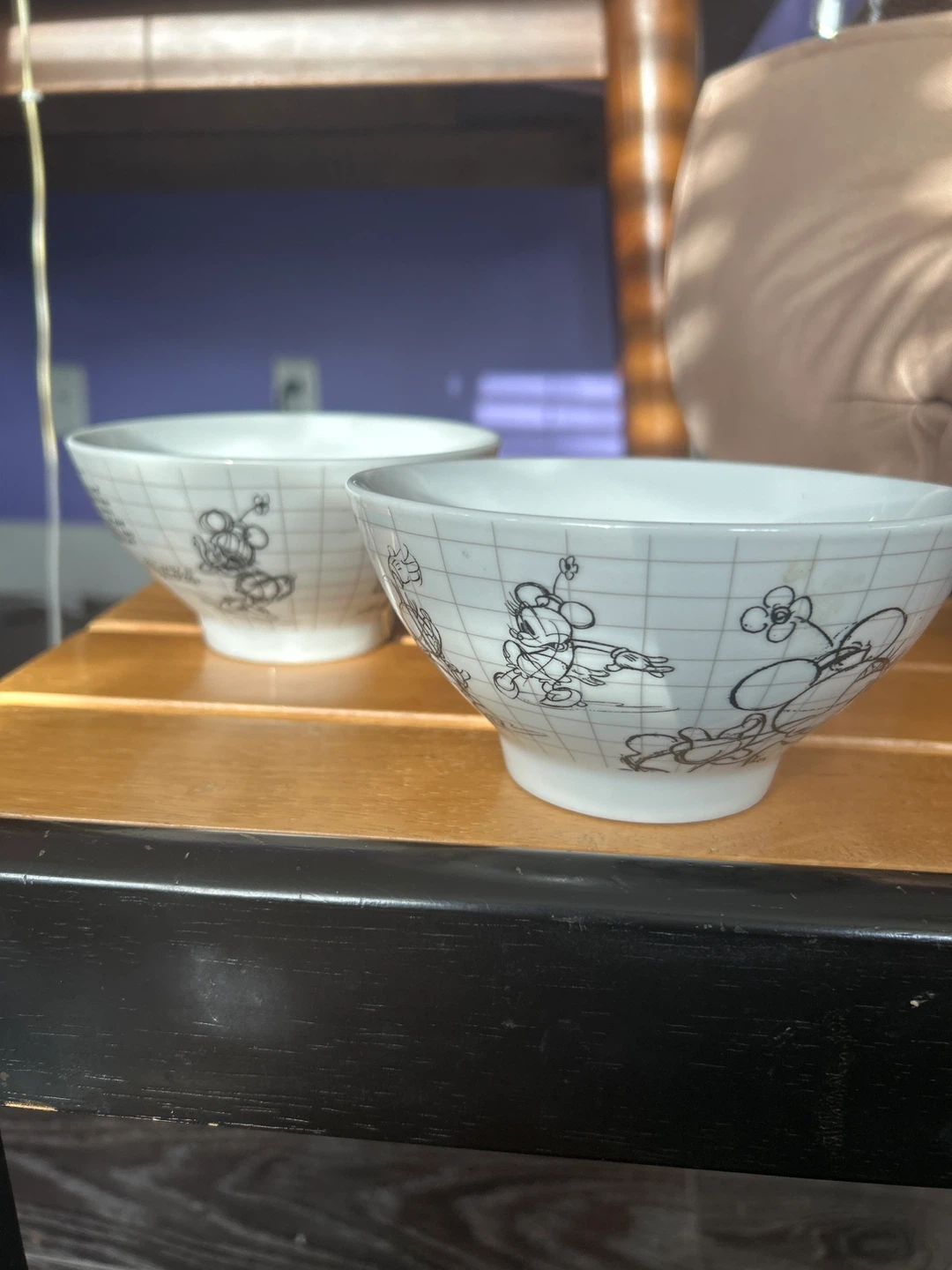 Disney Minnie  Mouse Sketch Bowls set of 2