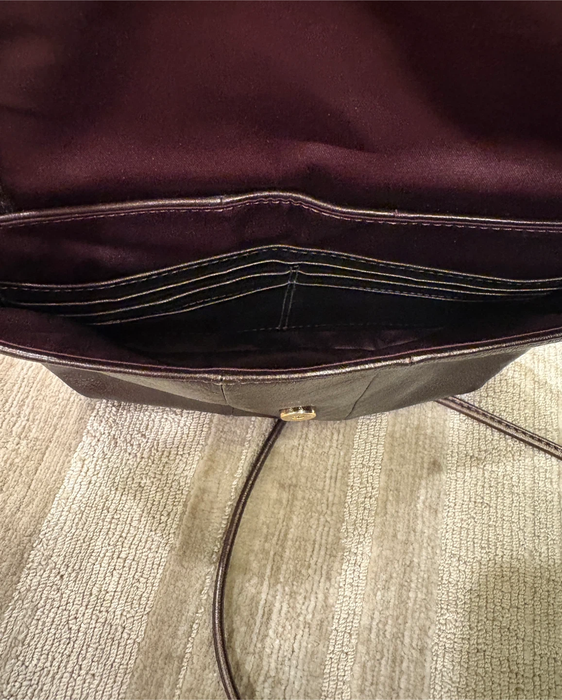 Coach Y2K Kristin Brown Metallic Leather Crossbody Purse - photo 3