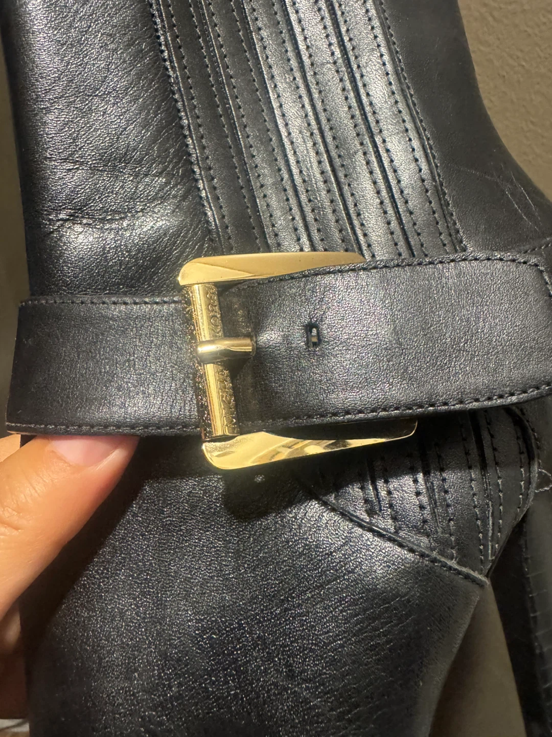 Michael Kors Black Leather Peep Toe Ankle Boots - photo 2