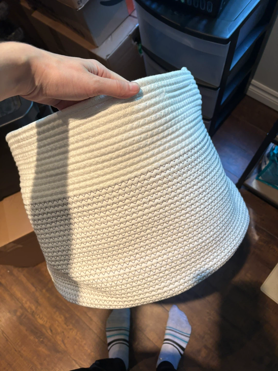 White Rope Storage Basket