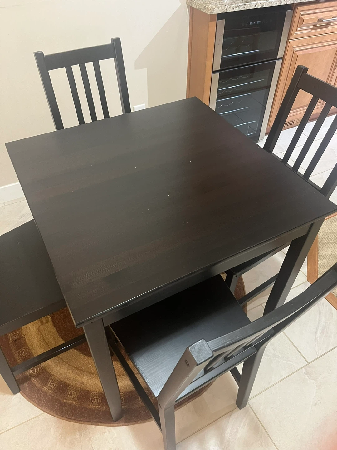 IKEA Dining Set – LERHAMN Table + 4 STEFAN Chairs (Black-Brown) - photo 2