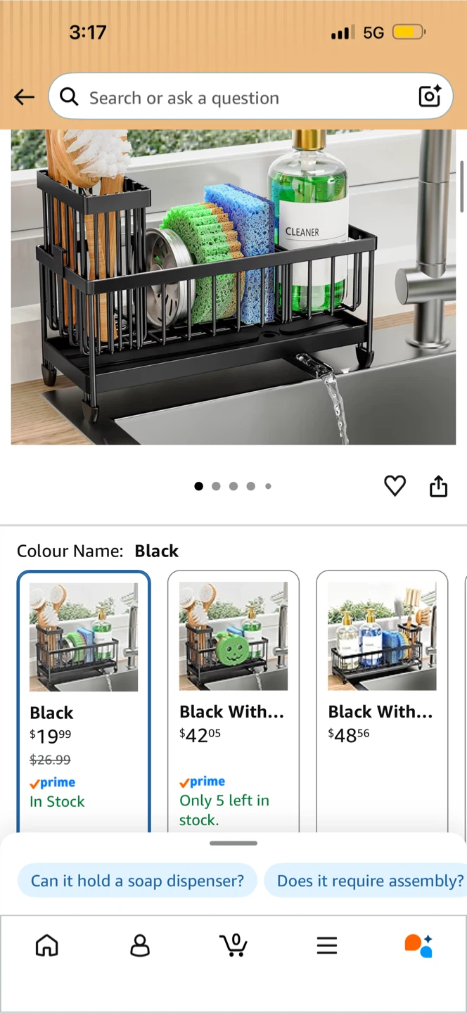 Cisily Sponge Holder for Kitchen Sink