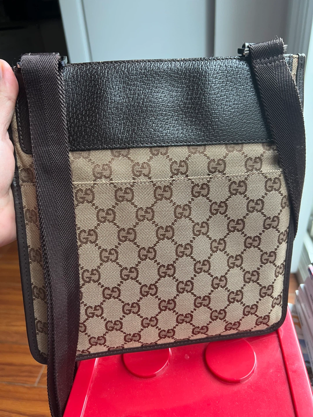 Gucci Monogram Messenger Bag