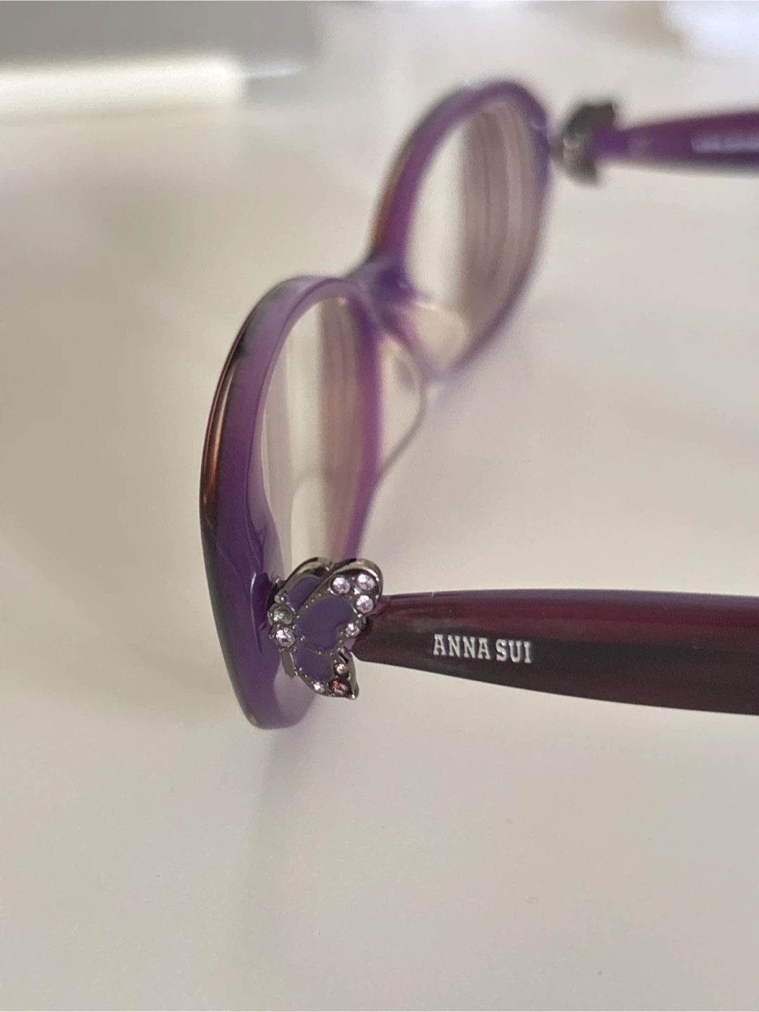 vintage anna sui purple reading glasses - photo 2