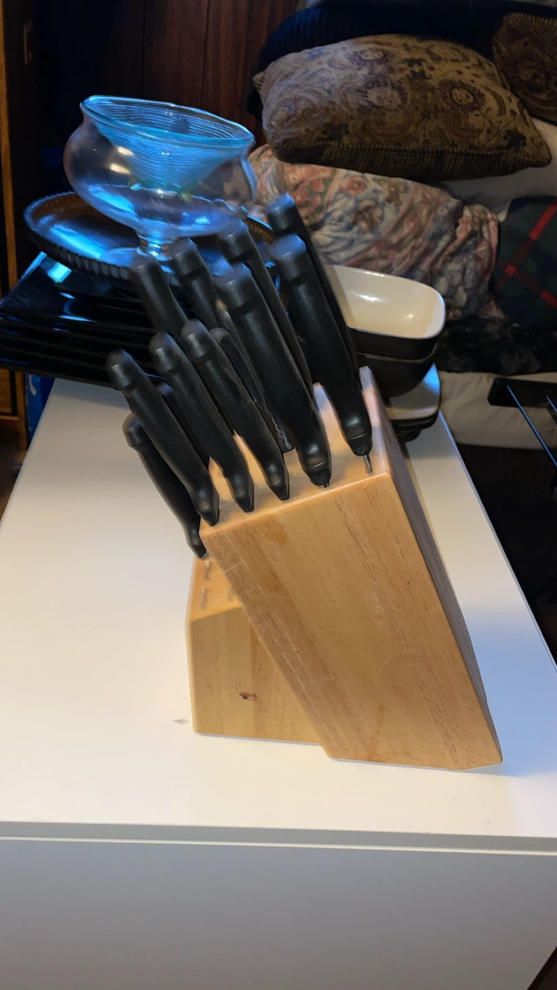 Wooden Knife Block Set