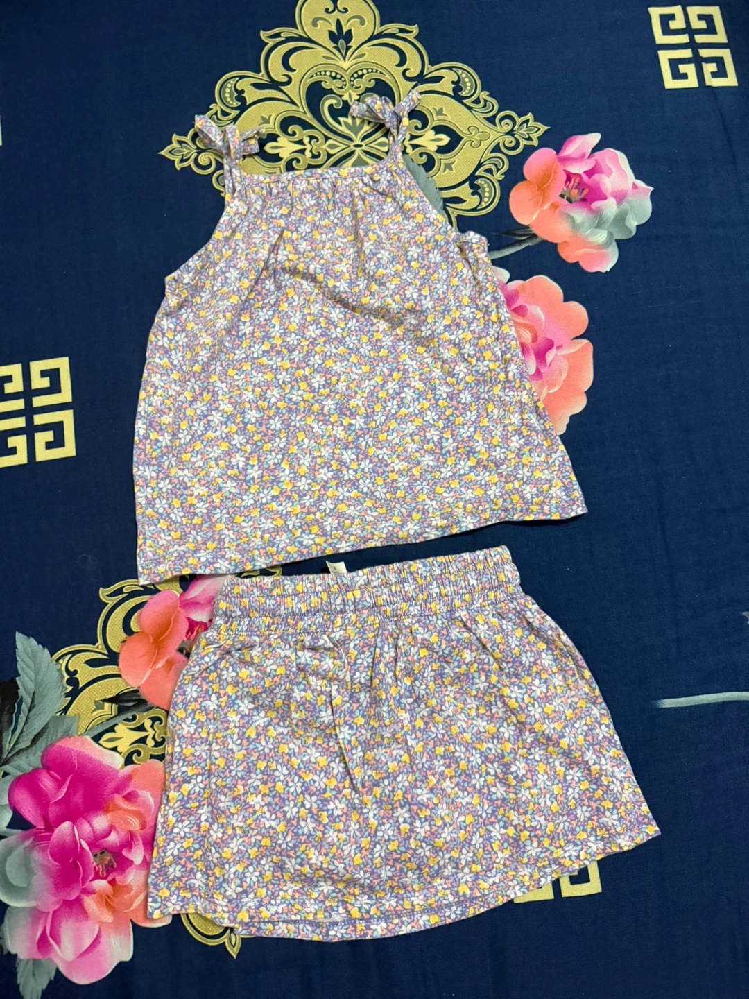 Girls Floral Tank Top and Skirt Set - photo 3