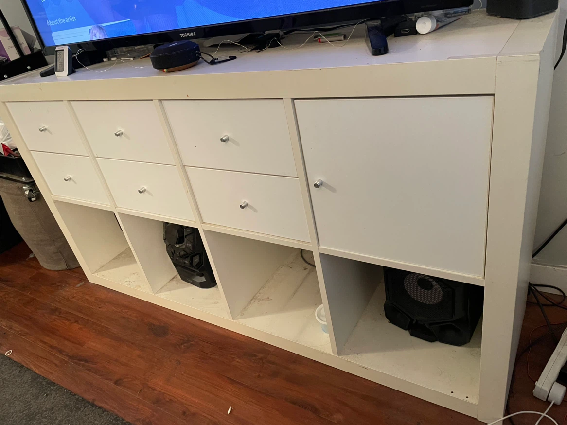 IKEA kallax shelf tv stand