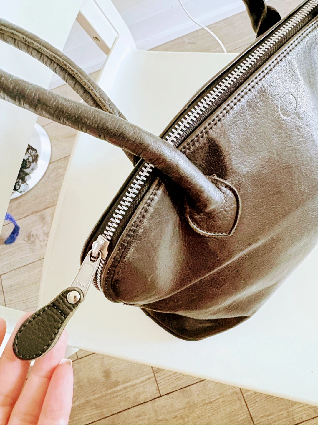 Black genuine Leather Handbag - photo 3