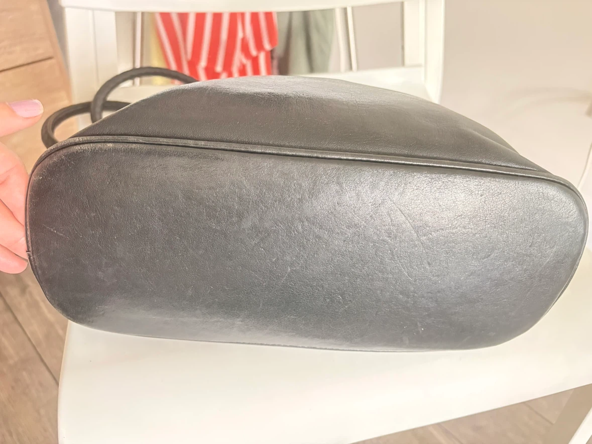 Black genuine Leather Handbag - photo 4