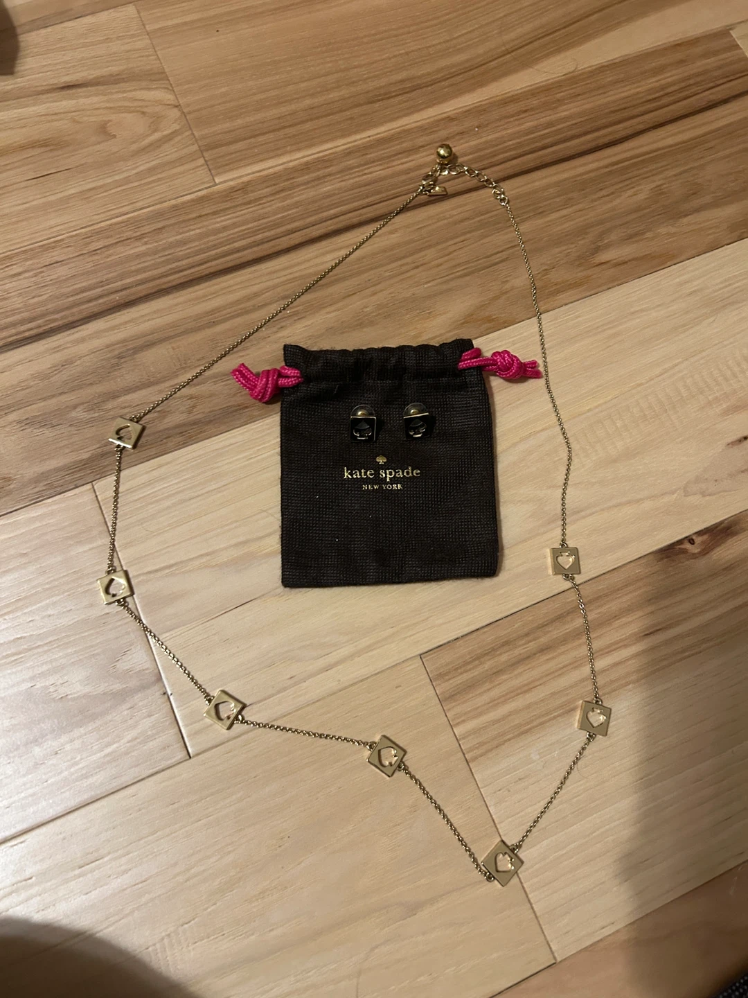 Kate Spade New York Gold Tone Necklace and Earrings Set